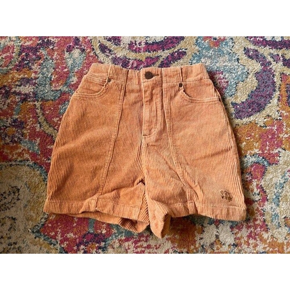 Billabong x Wrangler High Waisted Corduroy Shorts - Saddle Up Rust / 24